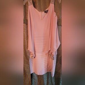 Elegant Pink Sleeveless Wedding Dress